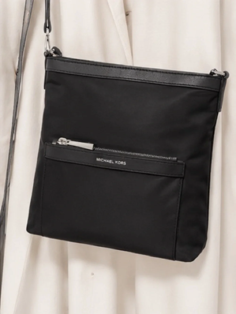 Michael Kors Black Nylon Crossbody Shoulder Bag